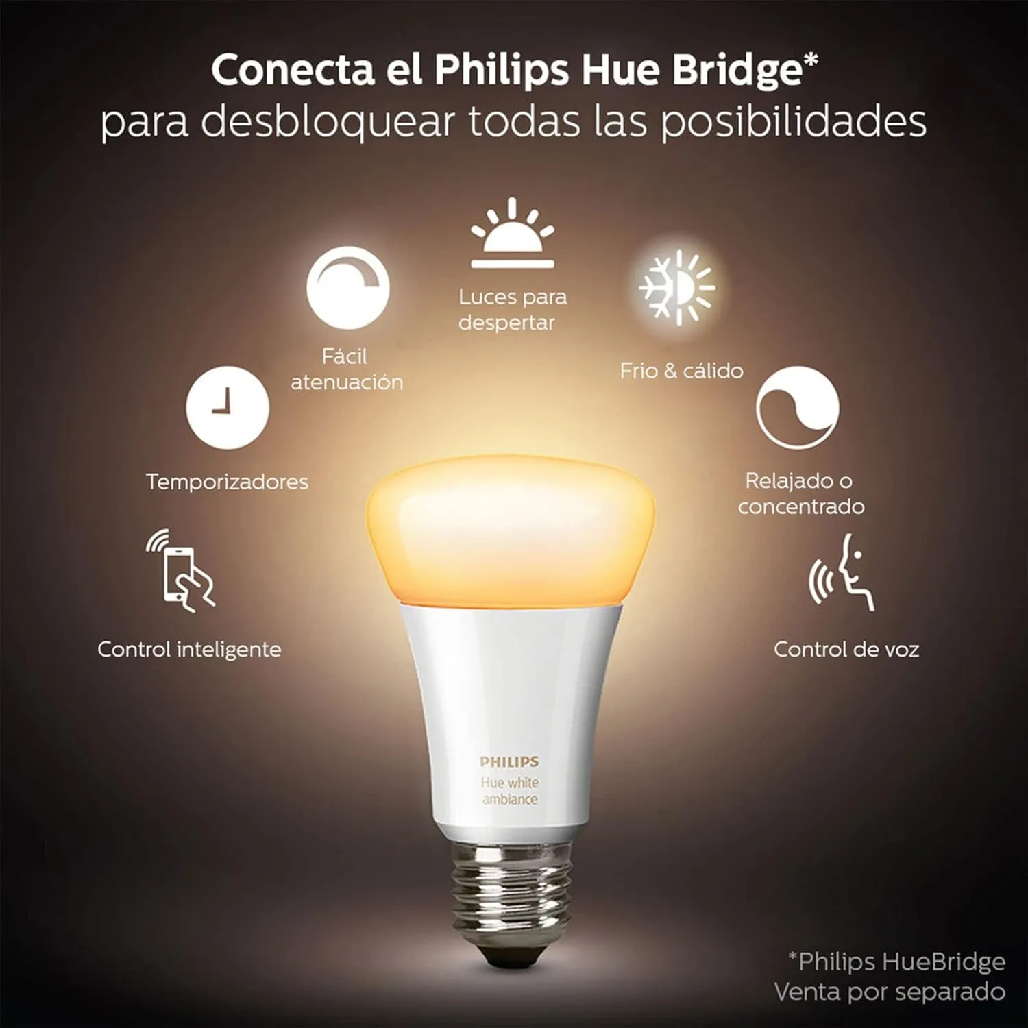 Philips Hue Smart 100W 1600LM Warm-to-Cool White A21 LED Bulb and 75W 1100LM Soft White A19 LED Bulb 2 Pack