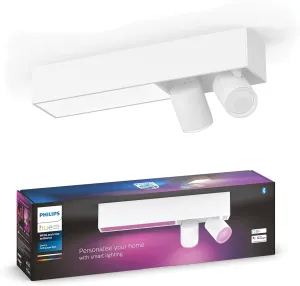 Philips Hue White and Color Ambiance Centris Smart LED Ceiling Light - Includes (1) Color Changing Light Fixture in White with 2 Individually Adjustable Spotlights - Works with Voice