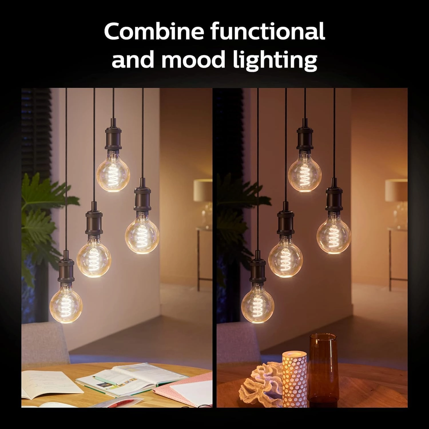Philips Hue Smart 60W G25 Filament LED Bulb - White Ambiance Warm-to-Cool White Light - 1 Pack - 550LM - E26 - Indoor - Control with Hue App - Works with Alexa, Google Assistant and Apple Homekit