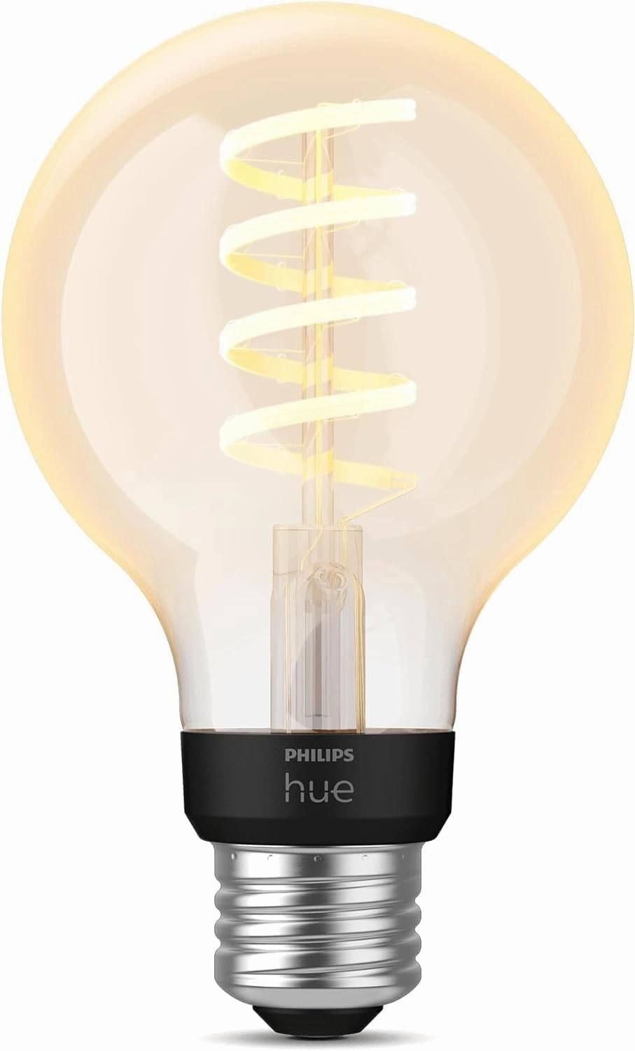 Philips Hue Smart 60W G25 Filament LED Bulb - White Ambiance Warm-to-Cool White Light - 1 Pack - 550LM - E26 - Indoor - Control with Hue App - Works with Alexa, Google Assistant and Apple Homekit
