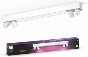 Philips Hue White and Color Ambiance Centris Smart LED Ceiling Light - Includes (1) Color Changing Light Fixture in White with 4 Individually Adjustable Spotlights - Works with Voice