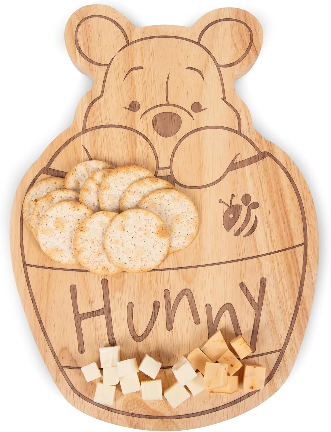 PICNIC TIME Disney Winnie the Pooh Serving Board, Charcuterie Board Set, Wood Cutting Board, (Parawood)