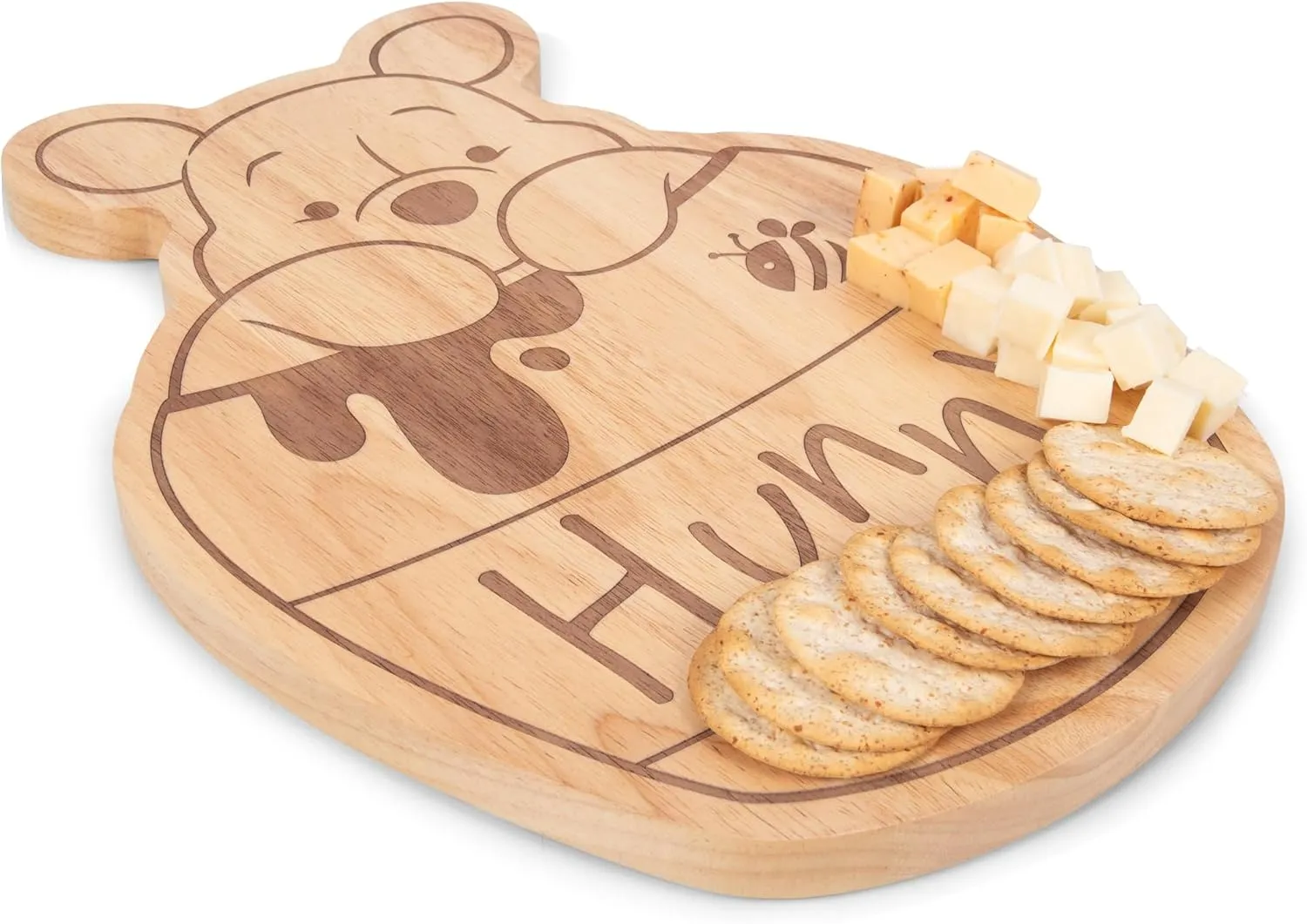 PICNIC TIME Disney Winnie the Pooh Serving Board, Charcuterie Board Set, Wood Cutting Board, (Parawood)