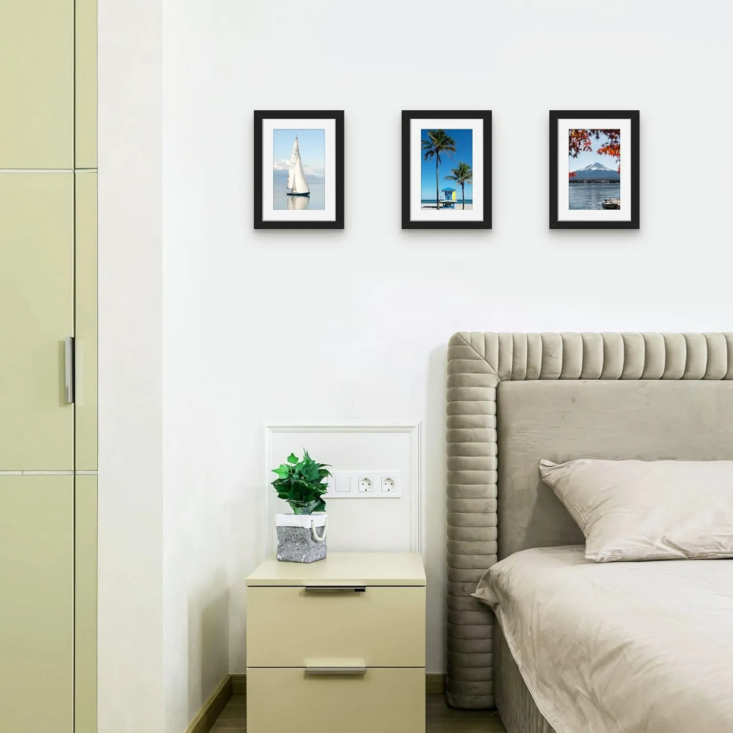Picrit 5x7 Picture Frame for Wall Mounting or Table Top Display, Set of 12, Display 4x6 with Mat or 5x7 Without Mat, Black.