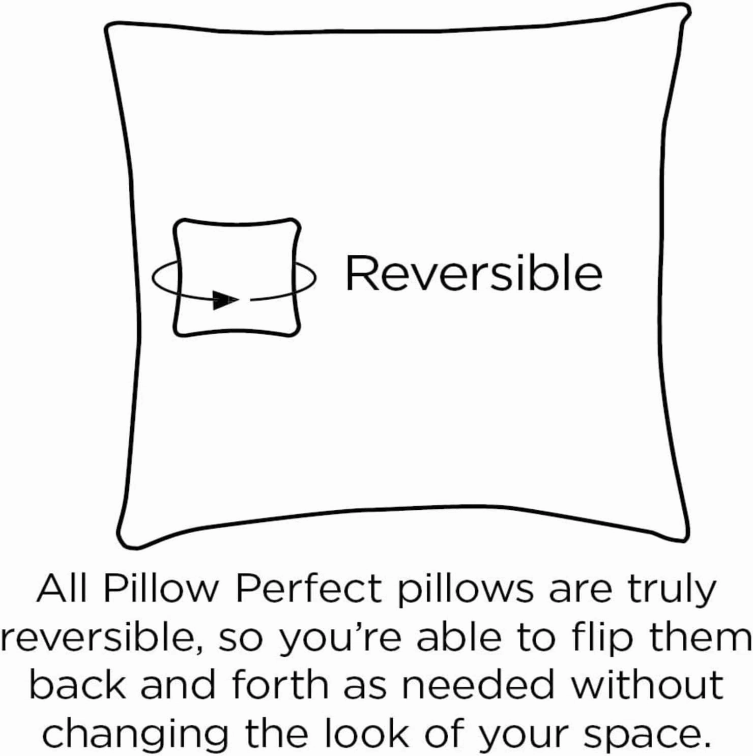 Pillow Perfect Outdoor/Indoor Corinthian Driftwood Square Corner Chair Cushion, 1 Count (Pack of 1) Black