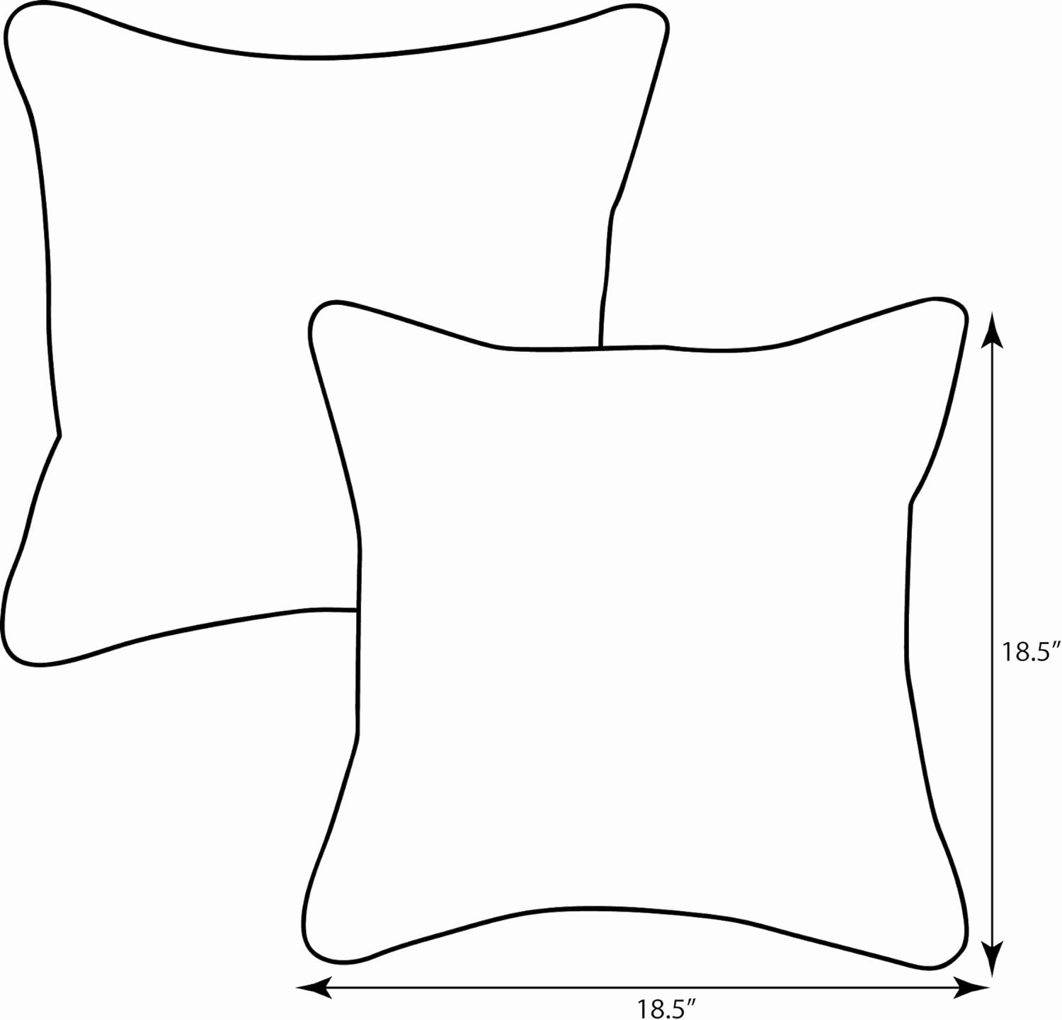 Pillow Perfect Outdoor/Indoor Throw Pillows, Large - 18.5" x 18.5", Blue Sealife Marine 2 Count