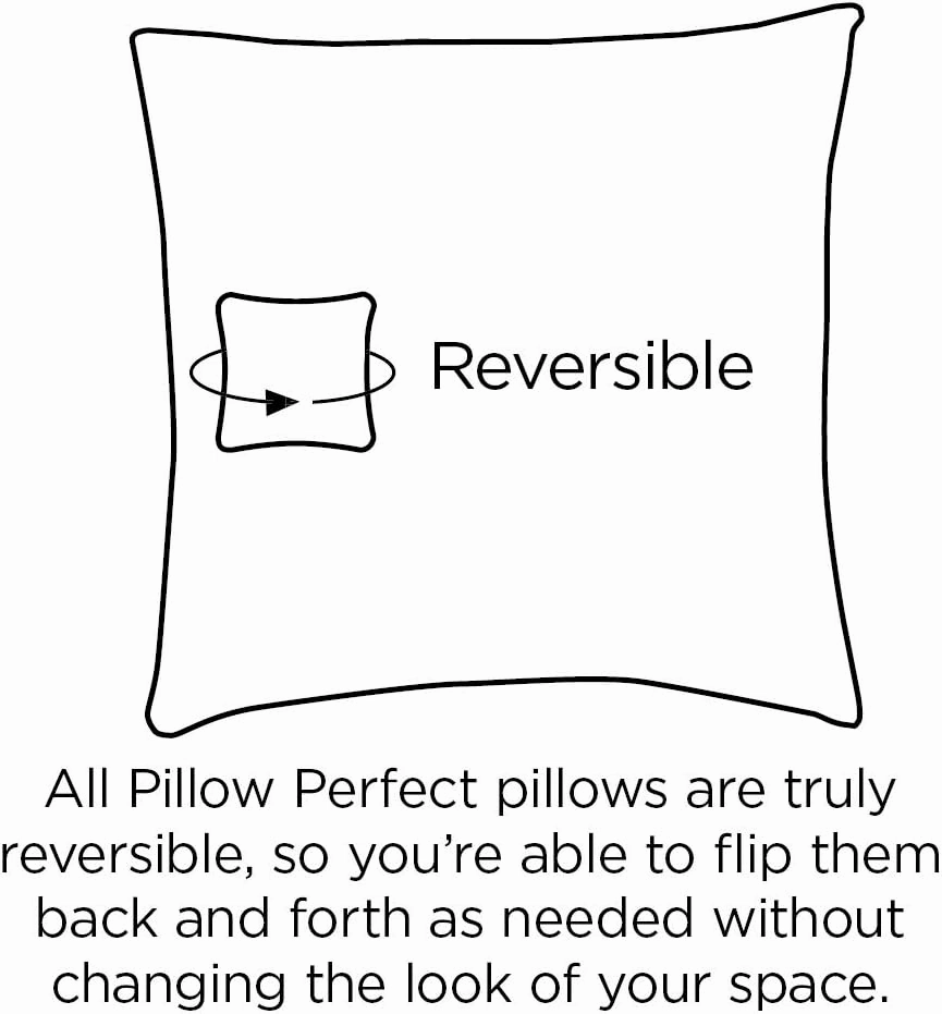 Pillow Perfect Outdoor/Indoor Tufted Seat Cushions (Round Back), 19" x 19", Black Setra Stone 2 Count