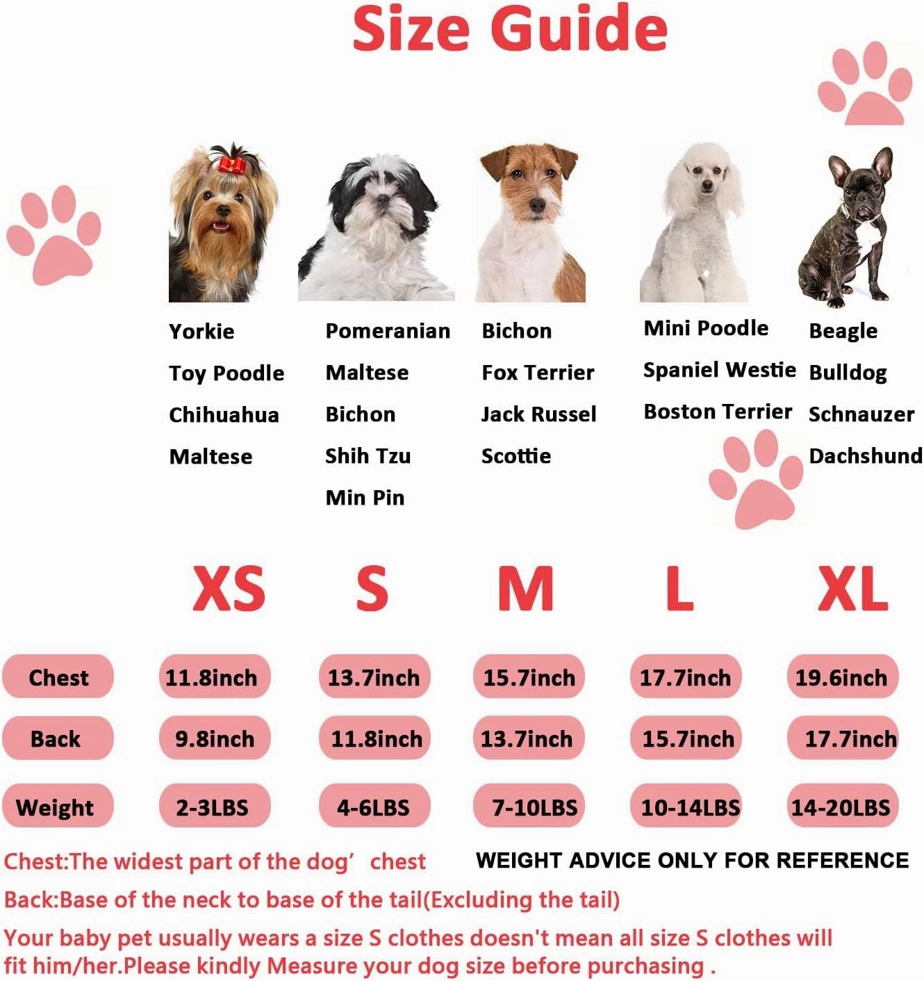 Pink Small Dog Sweaters Winter Warm Dog Shirt Knitted Clothes for Dachshund Bulldog Corgi (XS, Pink)