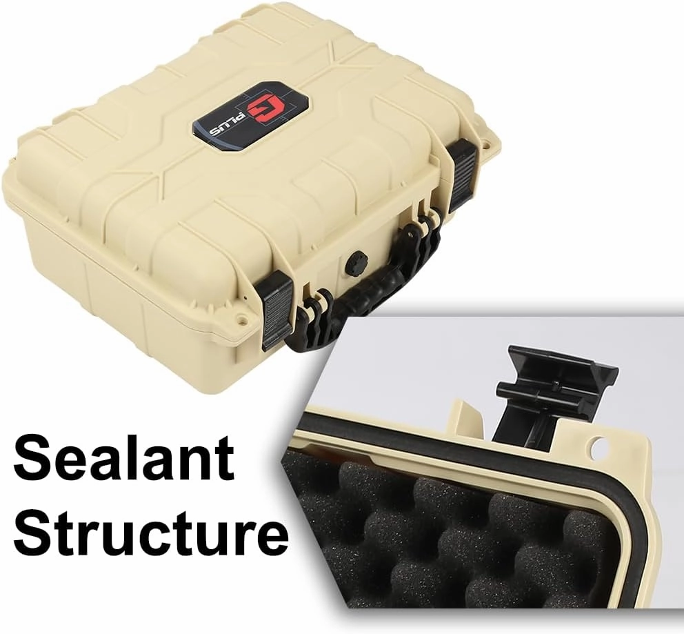 PIT66 Graded Card Storage Box 16.9*13.5*7in, Trading Card Storage Box, Compatible With BGS PSA SGC FGS Graded Sports Trading Cards More than 40pcs, Impact Absorbing Foam Slots, Includes Padlock, Beige