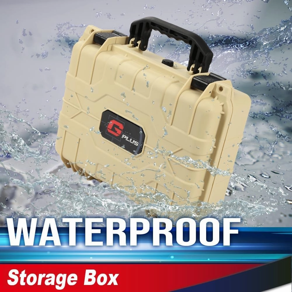 PIT66 Graded Card Storage Box 16.9*13.5*7in, Trading Card Storage Box, Compatible With BGS PSA SGC FGS Graded Sports Trading Cards More than 40pcs, Impact Absorbing Foam Slots, Includes Padlock, Beige
