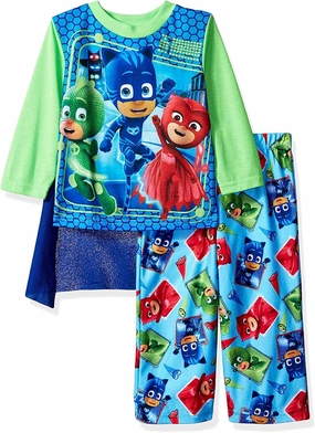 PJ Masks Toddler Boys Long Sleeve Pajamas with Cape