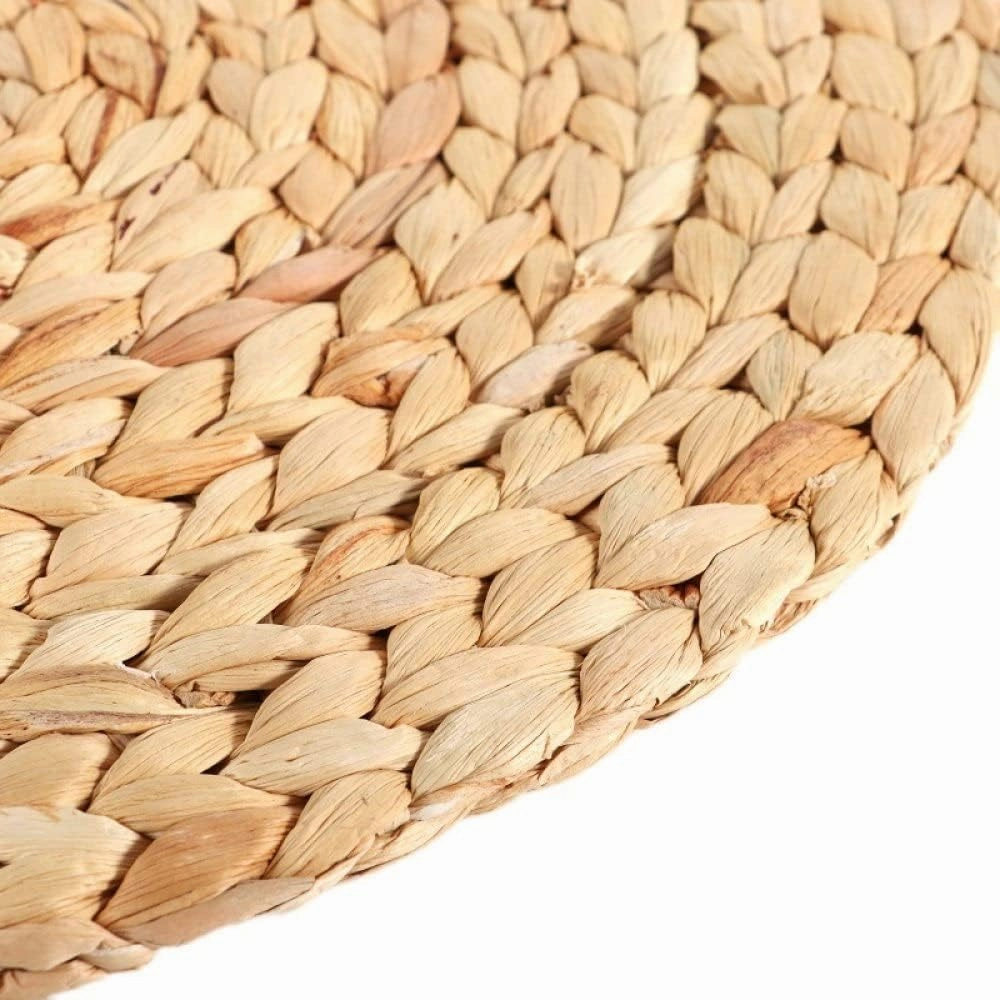 Place Mmats for Table，Placemats, Placemats Natural Gourd Grass Weave Placemats for Dining Table Set of 2,Heat Non Slip Kitchen Dinner Mats Round Weave Table Mats Eco Friendly Decorate Coaster(4.3 in)