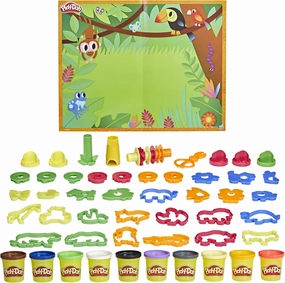 Play-Doh Animal Adventure Set, Arts and Crafts Toys for 3 Year Old Girls & Boys, 45 Tools, 10 Cans (Amazon Exclusive)