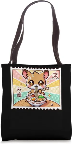Pop Japanese Art Postage Stamp Cute Kangaroo Joey Ramen Tote Bag