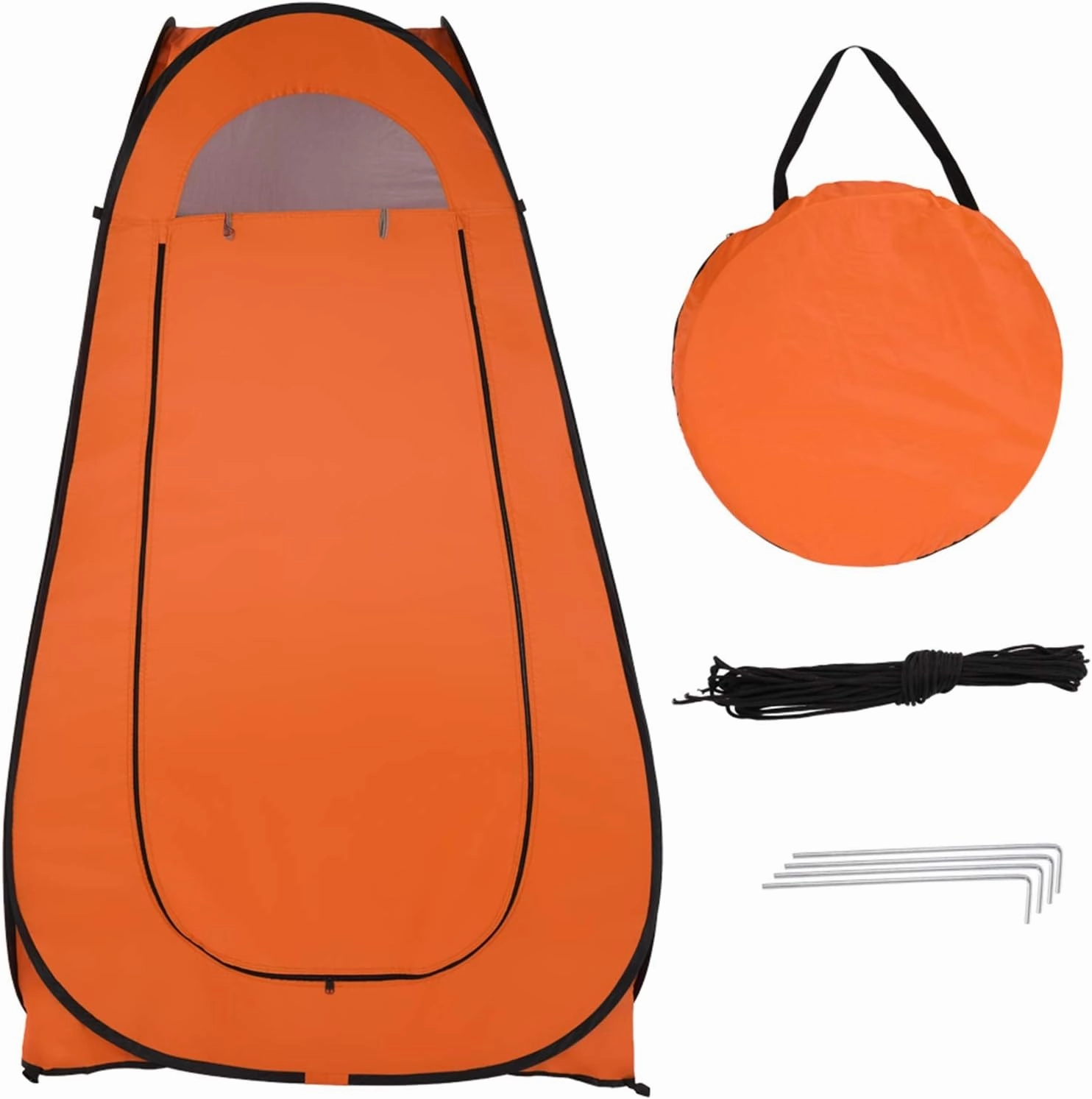 Pop Up Privacy Shower Tent, Portable Outdoor Camping Bathroom Toilet Tent, Changing Dressing Room Privacy Shelter for Hiking, Beach Sun Shelter Picnic Fishing, UPF40  Waterproof