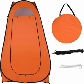 Pop Up Privacy Shower Tent, Portable Outdoor Camping Bathroom Toilet Tent, Changing Dressing Room Privacy Shelter for Hiking, Beach Sun Shelter Picnic Fishing, UPF40  Waterproof