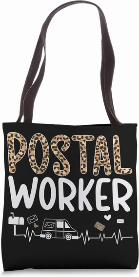 Postal Worker Leopard Postman Mail Carrier Mailman Tote Bag