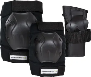 Powerslide 903279 Standard Eco Protective Set for Inline Skates, Roller Skates and Skateboards, Black