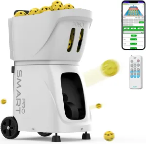 PP Smart PRO Pickleball Machine, Professional Automatic Ball Launcher with App & Remote Control, 80  Ball Capacity, Adjustable Speed/Spin/Frequency, Portable for All Skill Levels