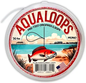 Pre-Tied Dropper Loops - 30Lbs Monofilament - 80 Loops 12 inches Apart - Made in USA