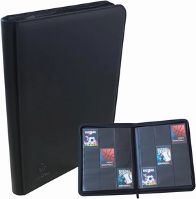 Premium 360 Pockets Black Zippered Playing Card Binder - Sturdy Trading Card Holder Album ，9 Pocket Side Loading Card Folder with 20 Sheet Sleeves for Trading and Sports Cards