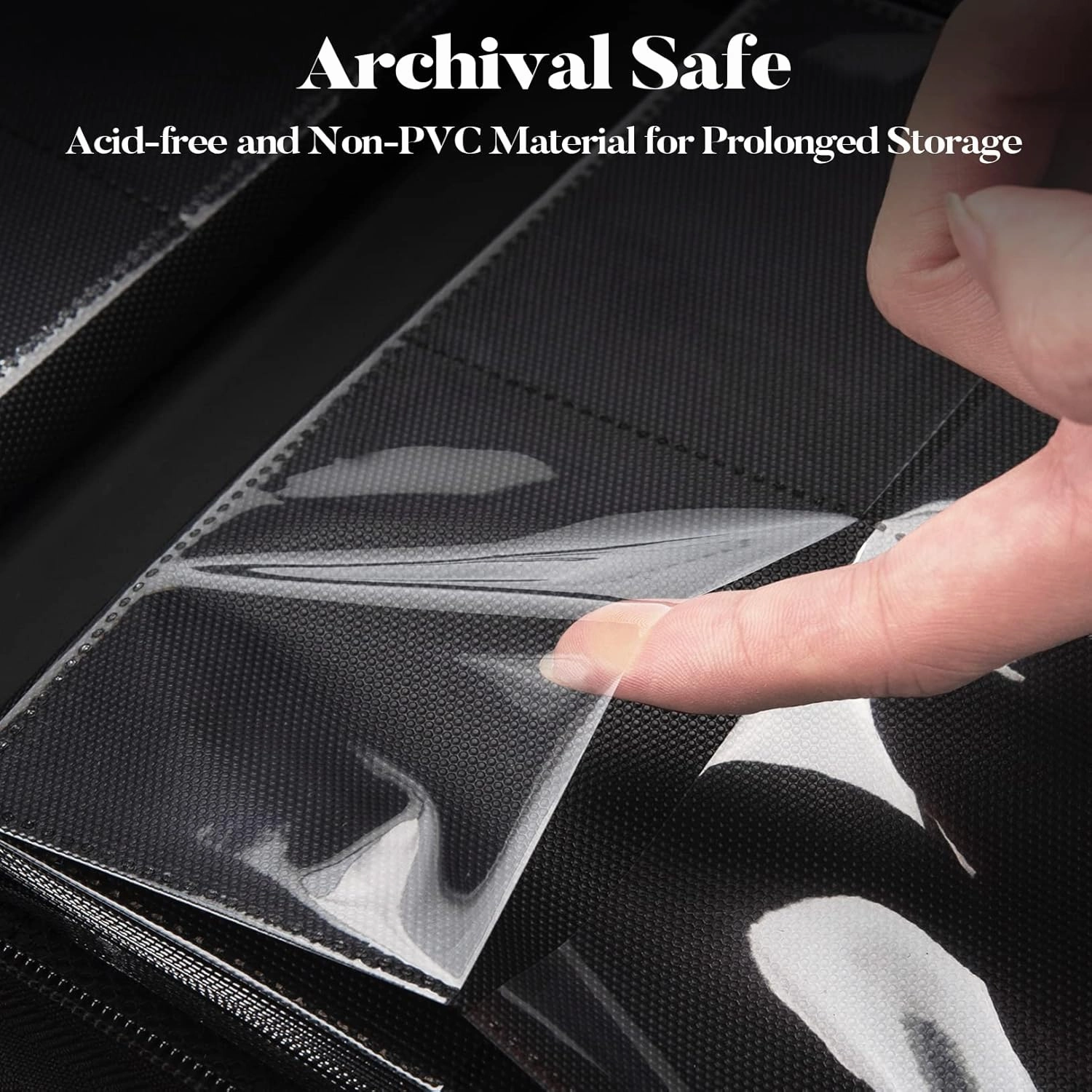 Premium 4 Pocket Zip Card Binder, Trading Card Binder for 320 Cards, Portable PU Card Collection Binder, Collector Card Album Folder for MTG, TCG, Sports Cards, Game Cards (Black)