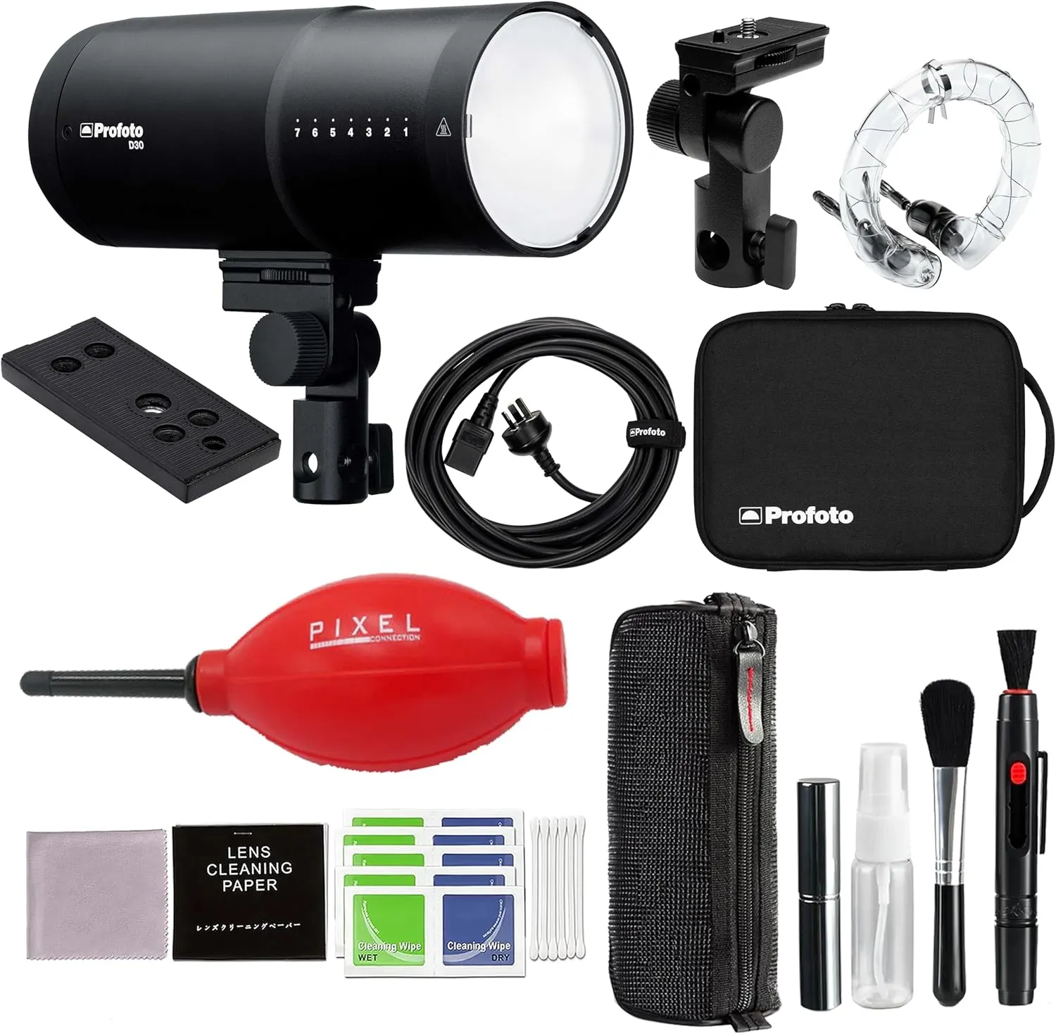 Profoto D30 500Ws Monolight with Pixel Advance Accessories and Travel Bundle | Profoto 901071