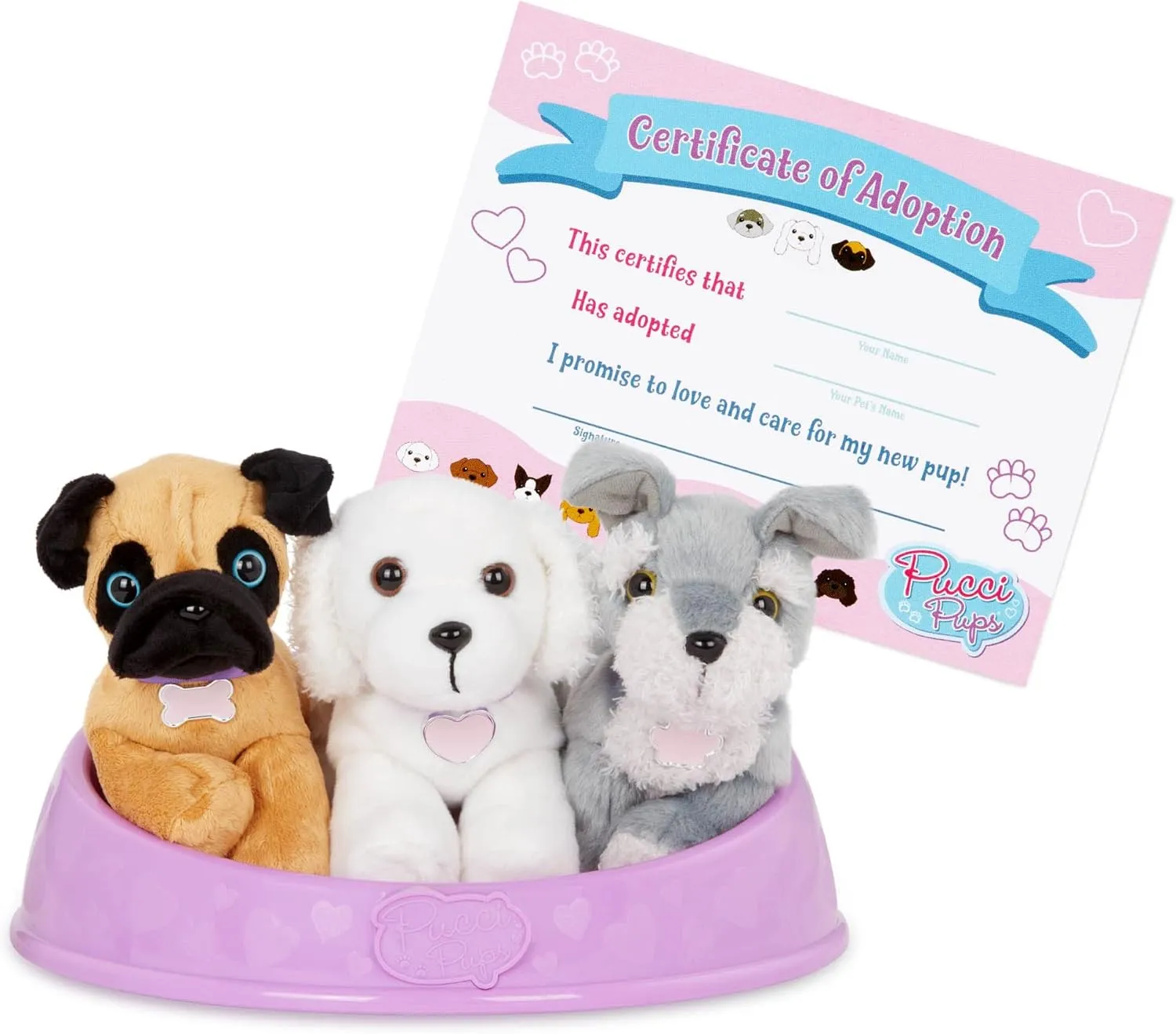 Pucci Pups – Toy Dog – Stuffed Animal – Plush Dog – Toy Puppies – 2 Years   – Adopt-A-Pup