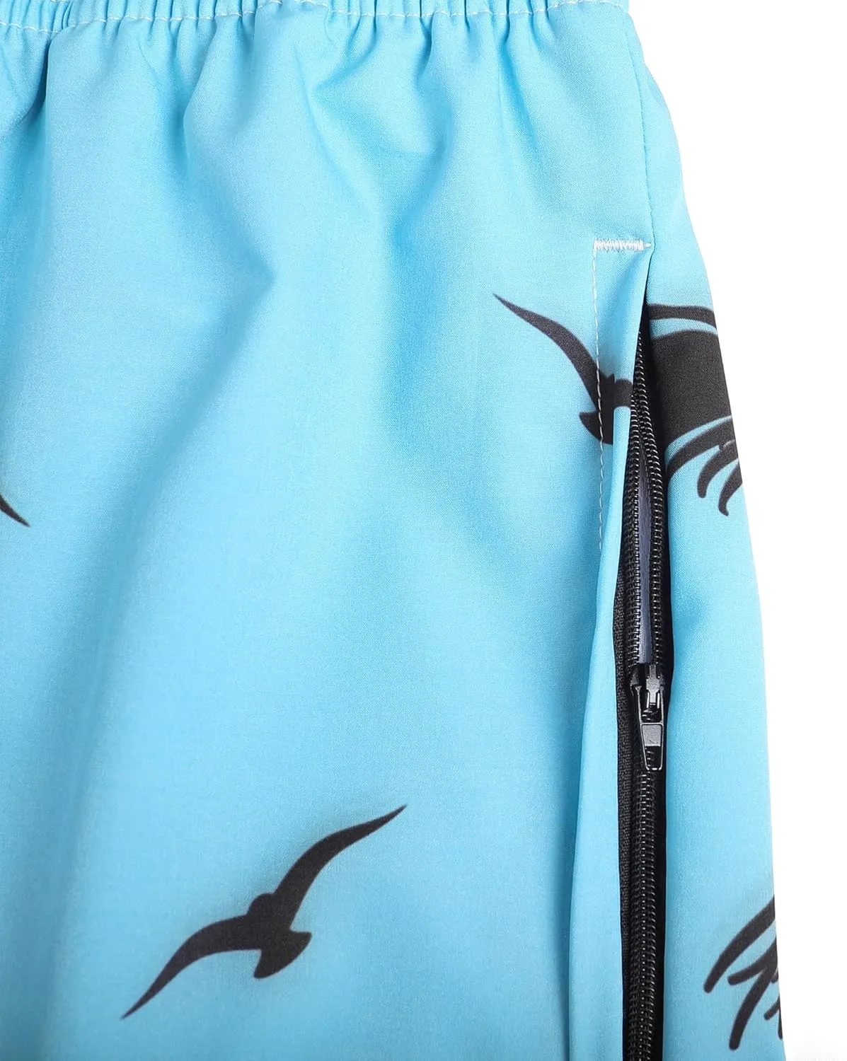 Pullonsy Men's Swim Trunks Quick Dry Board Shorts with Zip Pockets Beach Swimwear Bathing Suits
