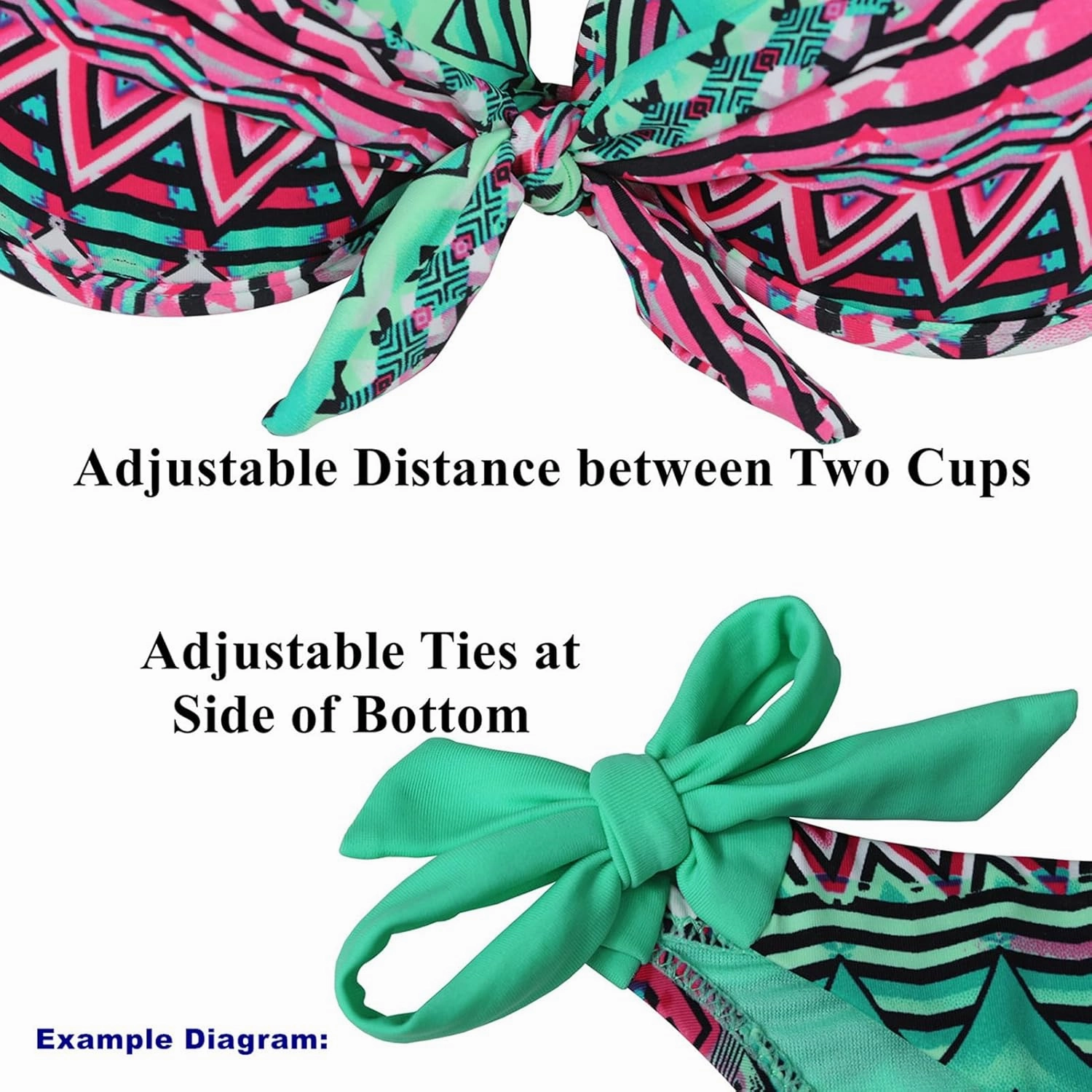 Push Up Bikini Set Underwire Swim Top Brazilian Bottom Swimsuit