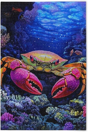 Puzzles for Adults 500 Piece Colorful Crab Ocean Fish Jigsaw Puzzles Kids Toy Game Gift 202b7437