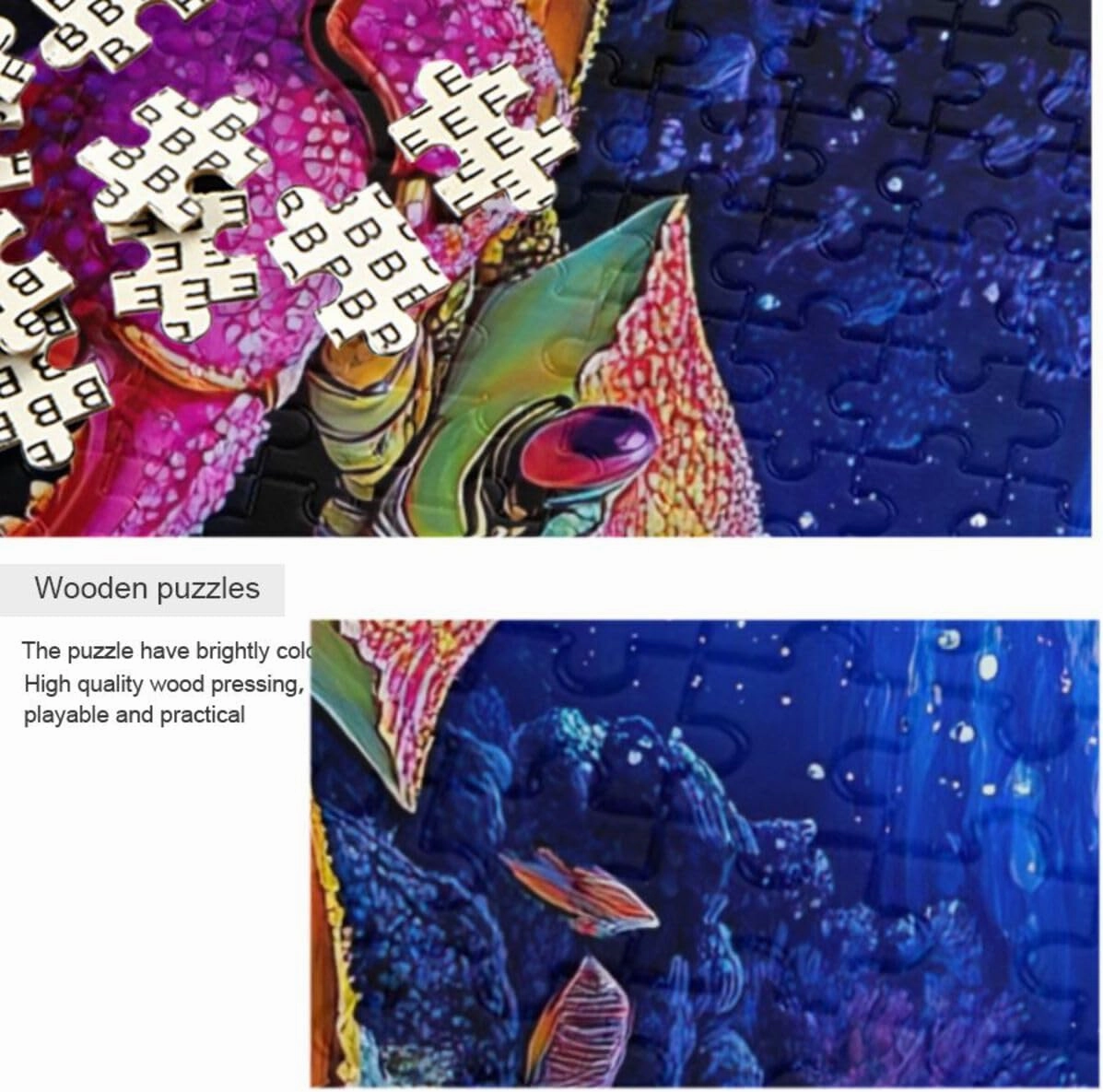 Puzzles for Adults 500 Piece Colorful Crab Ocean Fish Jigsaw Puzzles Kids Toy Game Gift 202b7437
