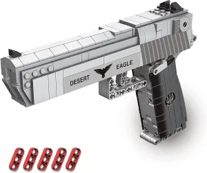QREZ Gun Model Kits for Kids Desert Eagle, 528Pcs Model Kit Building Blocks Gun DIY Puzzle Toy