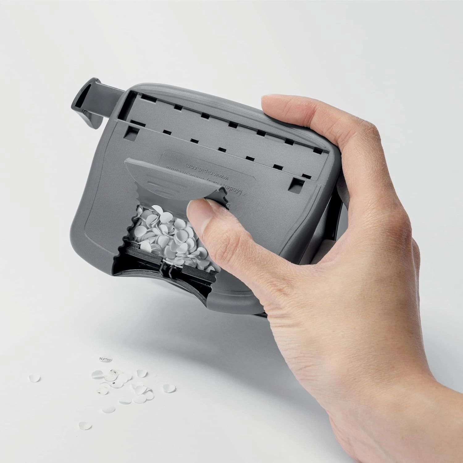 Rapid ECO Office Hole Punch, 2 Hole Punch, Heavy Duty & Compact Hole Puncher Made Using Recycled Plastic, for Home, Office Or School Use, Eco Conscious Stationery Range, Black, 24845300