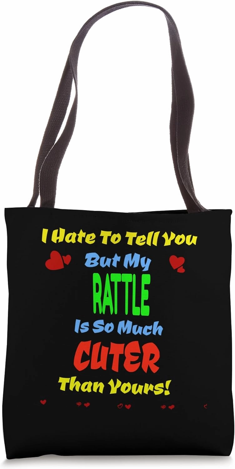 Rattle Cute Dog Puppy Rat Terrier   Poodle Mix Tote Bag