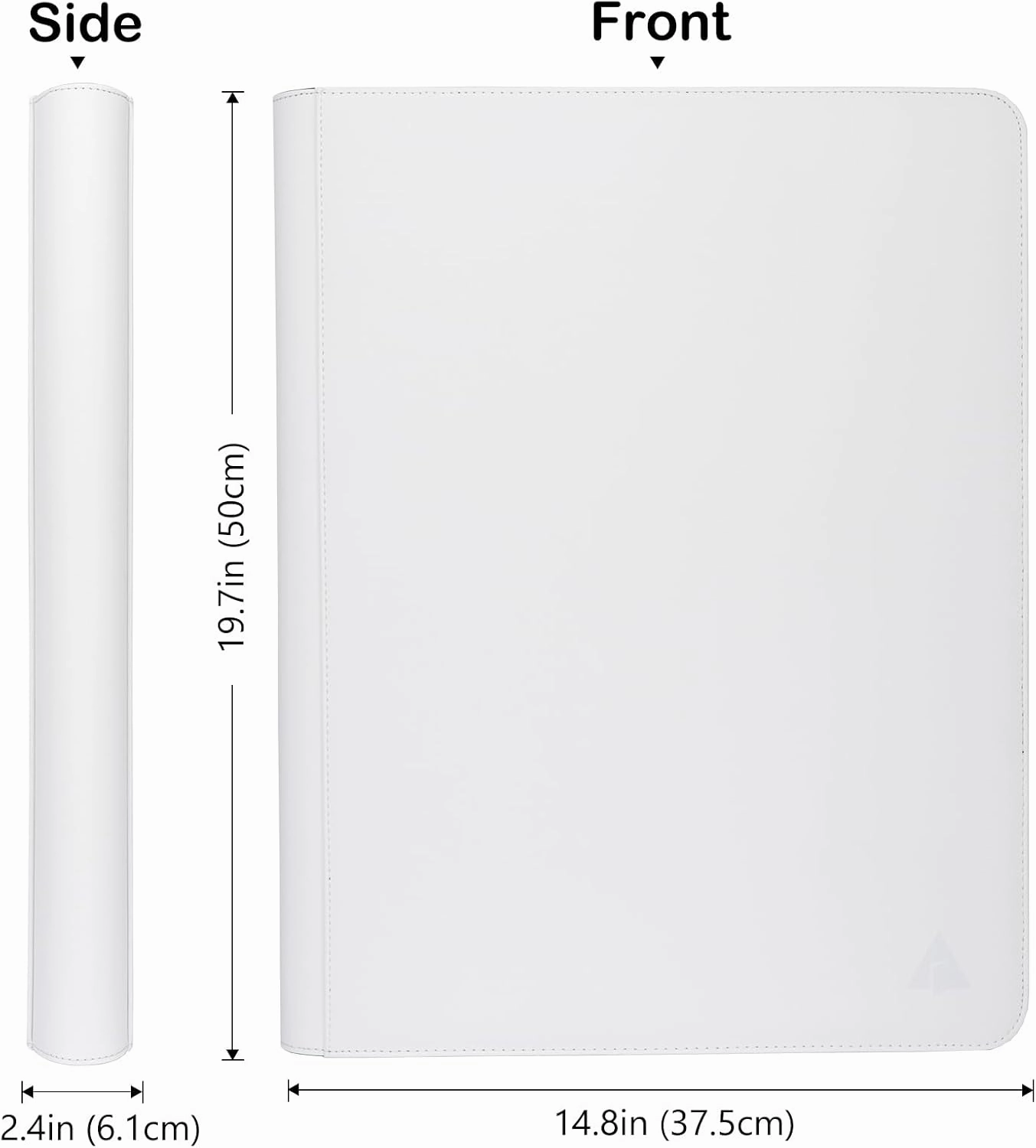 Rayvol 16-Pocket Toploader Binder, Holds 512 Toploaders 16 Pocket Top Loader Card Storage Case, 500   Ringless Double-Sided Pockets for Cards in 3 x 4'' Toploaders -White