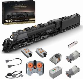 RC Train Building Blocks Set for Adult - 1/40 4014 Big Boy Train Model Kit, MOC-89126 Model Train Set, Steam Train Building Kit, Gift for Christmas Birthday (3200pcs /Black)