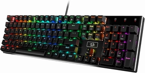 Redragon K556 RGB LED Backlit Wired Mechanical Gaming Keyboard, 104 Keys Hot-Swap Mechanical Keyboard w/Aluminum Base, Upgraded Socket and Noise Absorbing Foams, Quiet Linear Red Switch