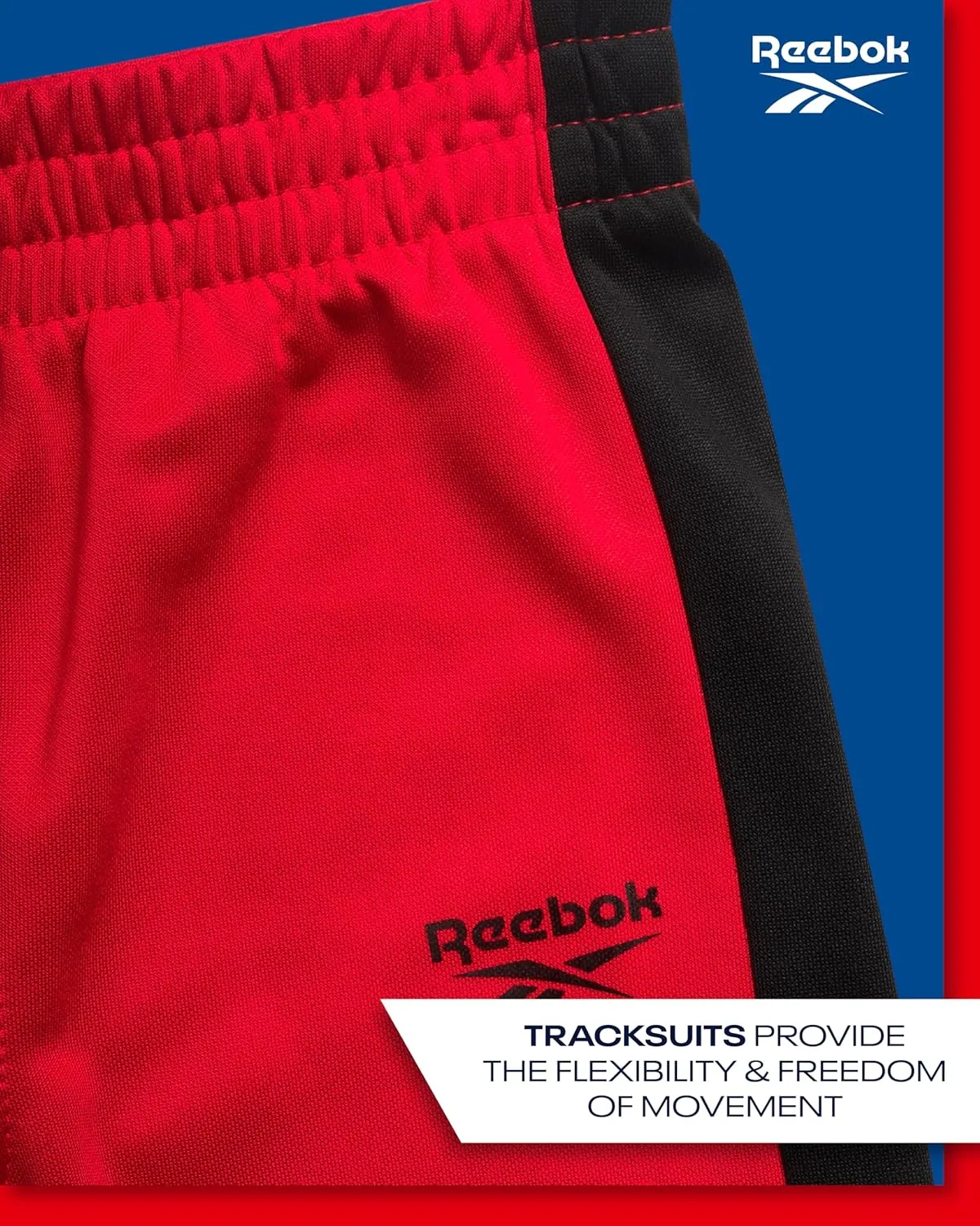 Reebok Baby Boys Tracksuit - 2 Piece Athletic Tricot Infant Toddler Baby Boy Outfits with Zip Up Track Jacket & Boys Joggers
