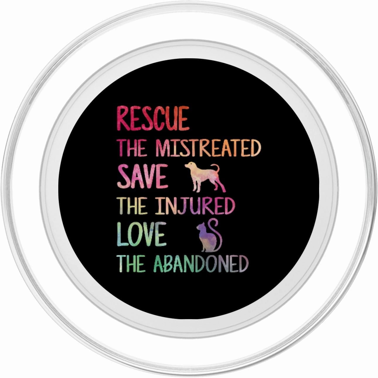 RESCUE SAVE LOVE Animal Shelter Volunteer Mobile Accessories PopSockets PopGrip: Swappable Grip for Phones & Tablets PopSockets PopGrip for MagSafe
