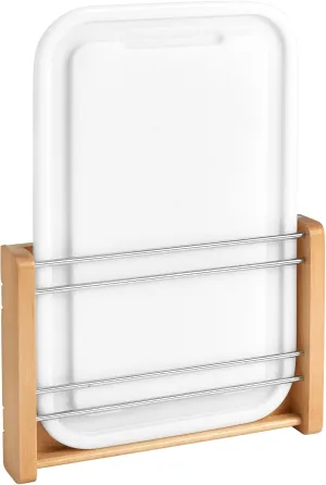 Rev-A-Shelf Kitchen Cabinet Wood Door Mount Rack with Polymer Cutting Board for Standard 15 Inch Cabinets with 11.5 Inch or Larger Opening, 4DMCB-15P
