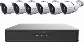 REVO America Hybrid 8Ch. 2TB HDD DVR Video Security System, 6 x 1080p Indoor/Outdoor IR Bullet Cameras - Remote Access via Smart Phone, Tablet, PC & MAC (RUH81B6G-2T)