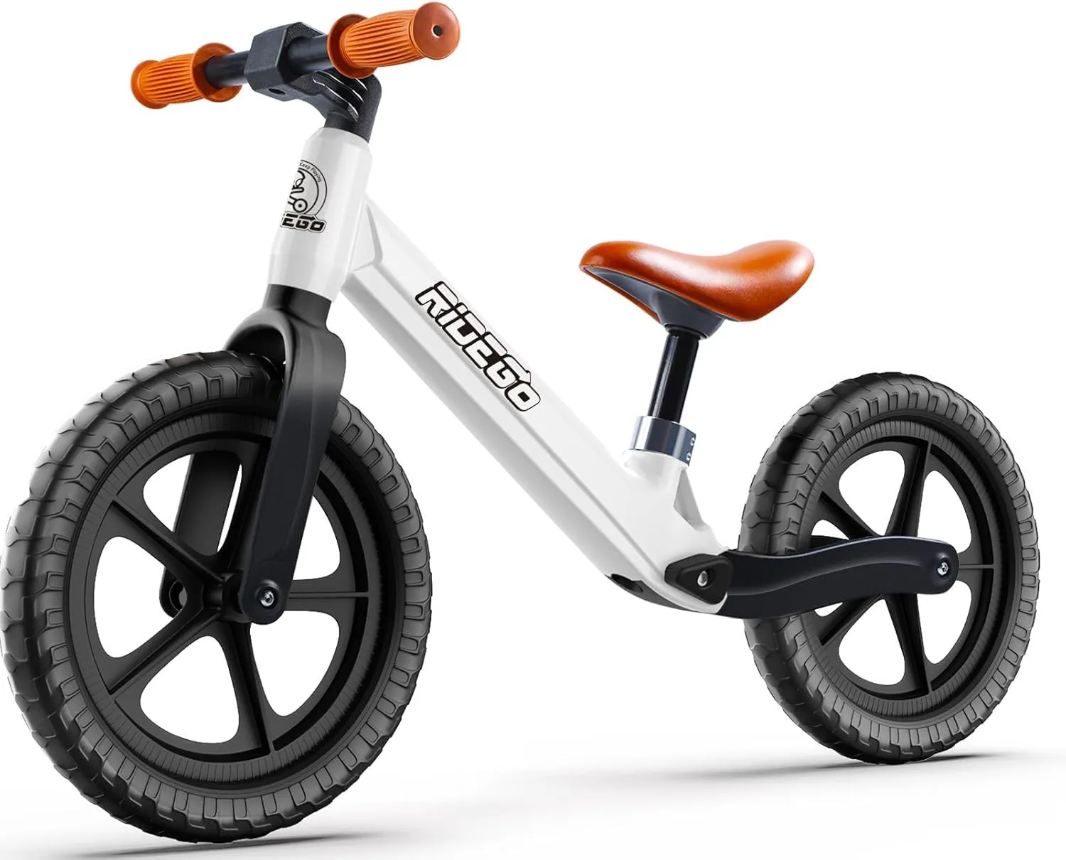 Ridego Toddler Balance Bike 2 Year Old,12Inch Colorful Lighting Kids Bike,Lightweight Push Bicycle with Adjustable Seat, Ride-on Toys Birthday Gift 2 3 4 5 Year Old Boys Girls