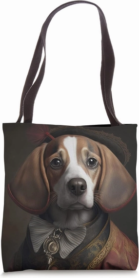 Royal Beagle: Endearing Regal Pup with Aristocratic Grace Tote Bag