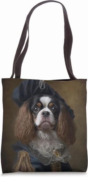 Royal Cavalier: Regal Spaniel Exudes Aristocratic Charm Tote Bag