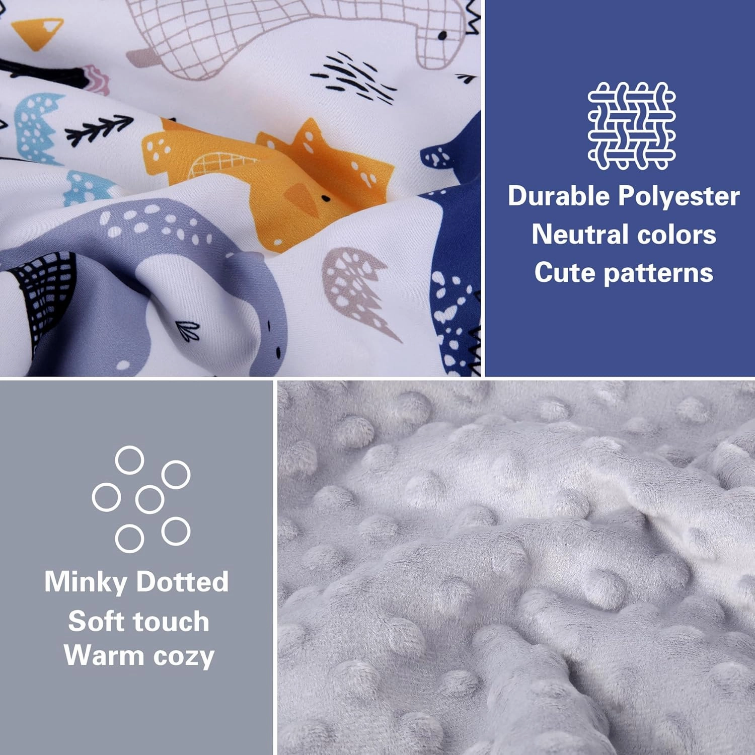 Rquite Baby Car Seat Cover, Carseat Covers Baby Boy, Minky Infant Car Seat Cover Winter, Peekaboo Opening Car Seat Canopy, Multi-use Baby Carrier, Stroller, Nursing Cover, Minky Blanket, Dinosaur