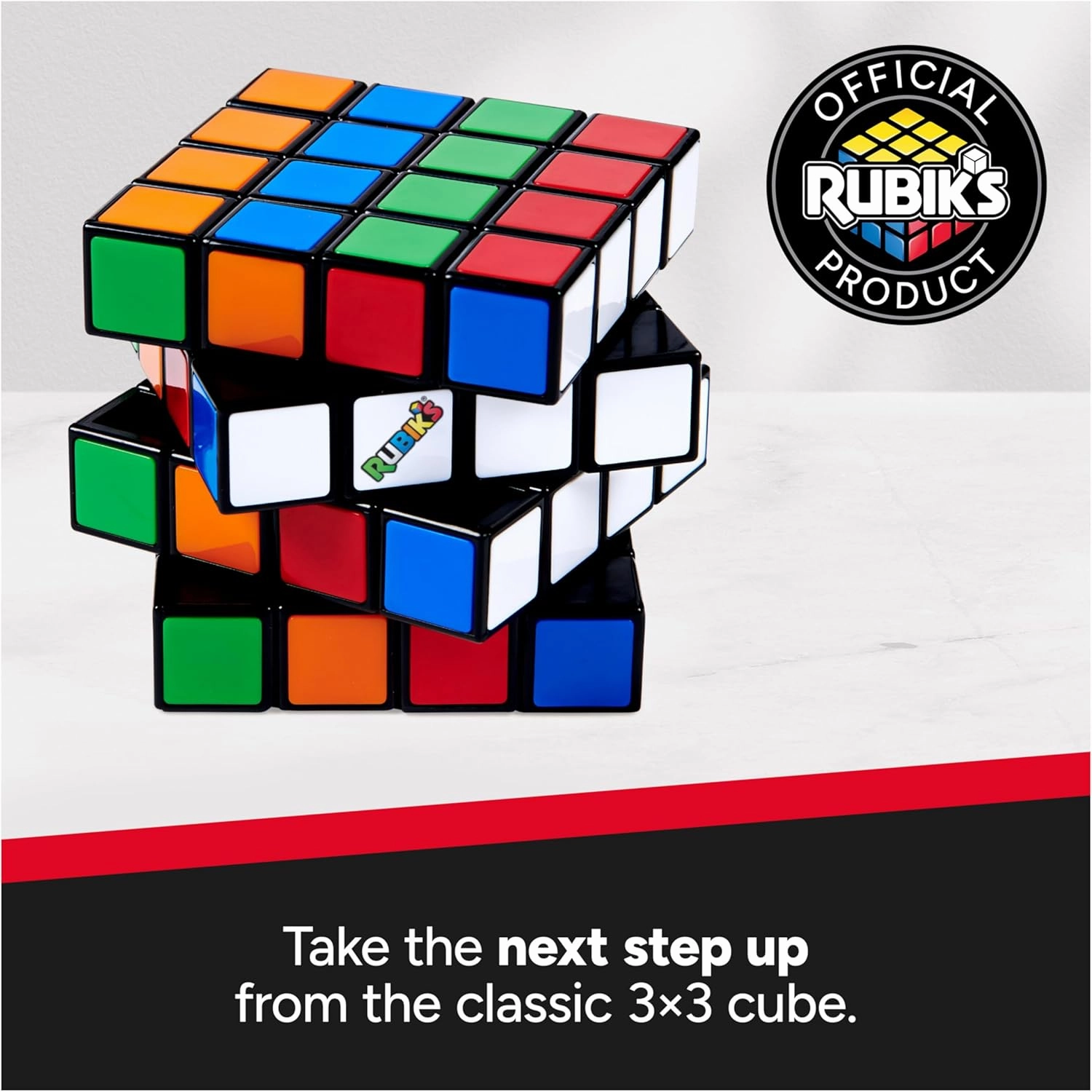 Rubik’s Cube, The Official 4x4 Rubik's Cube Classic Color-Matching Puzzle, Twisting Fidget Toy, Challenging Brain Teaser & Sensory Puzzle, for Ages 8 & Up
