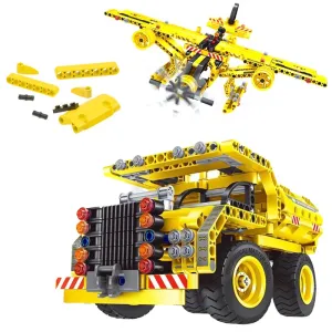 Rynx | 2-in-1 Dumper or Fly - 361 Pieces Creative Block Engineering Building Blocks Set