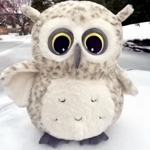Ryttir 15.7 Inch Chubby Big Owl Stuffed Animal, Adventure Stuffed Owls Toy, Brave Boy's and Girl's Room Decor, Funny Gift for Kids and Women