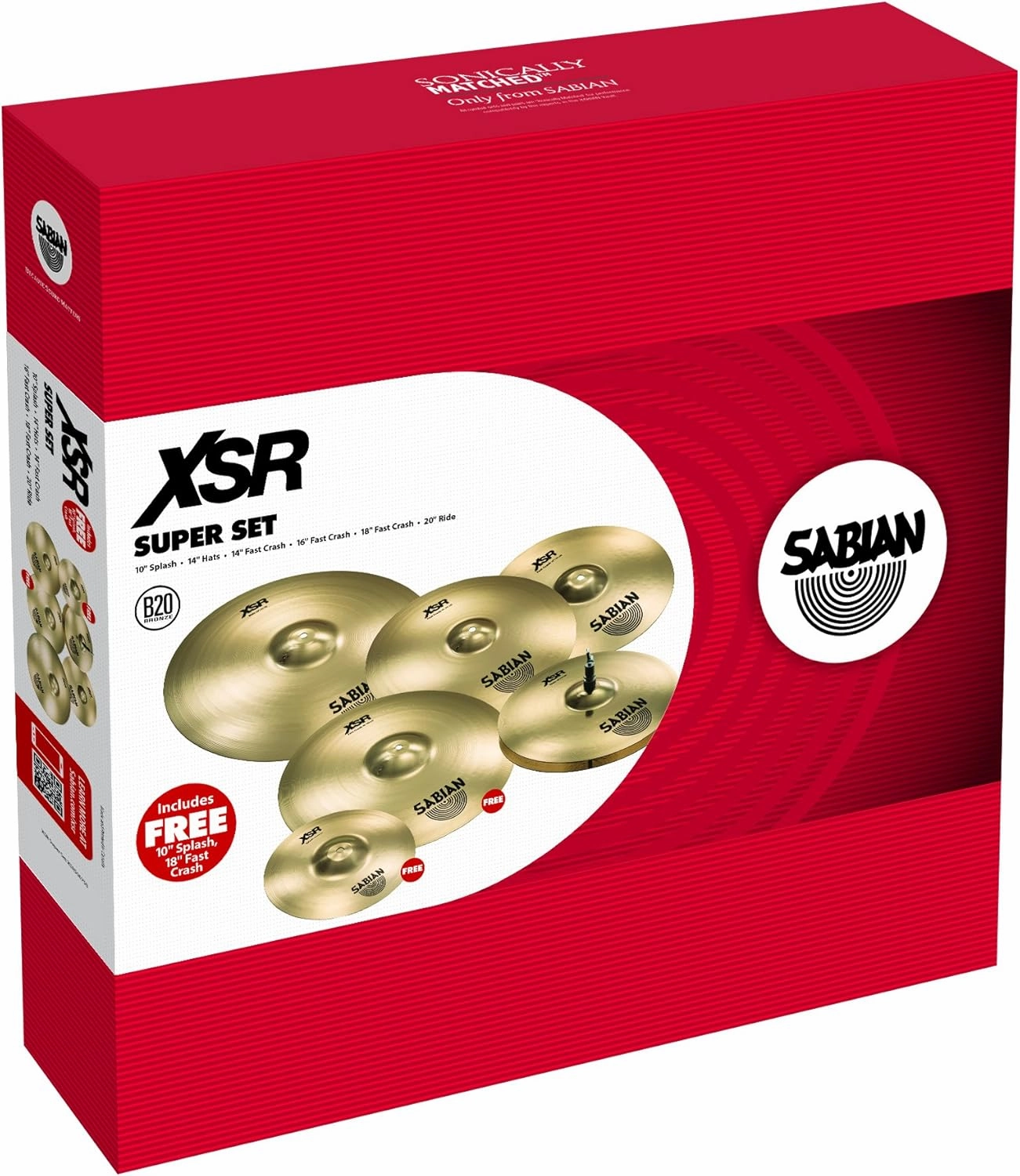 SABIAN XSR Super Set w/10" & 18" -